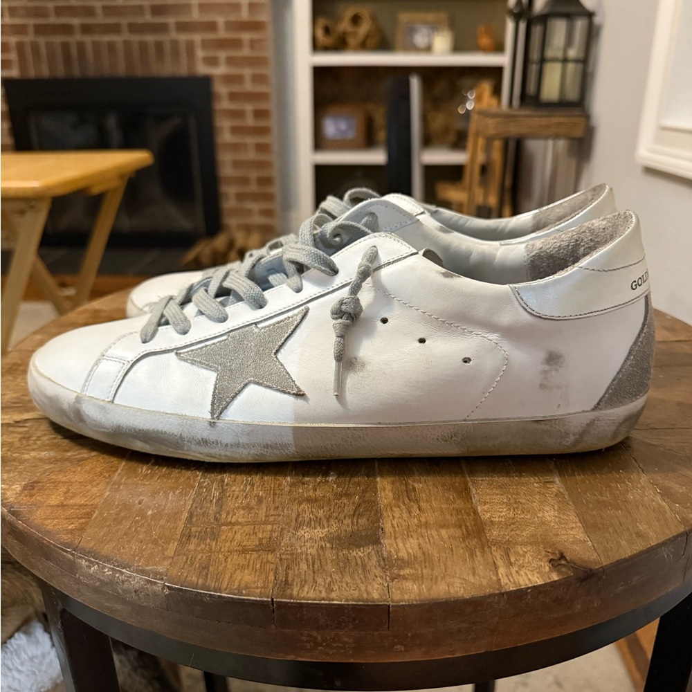Golden Goose Super-star Mixed Leather Sneakers 45/12 - Picture 9 of 15